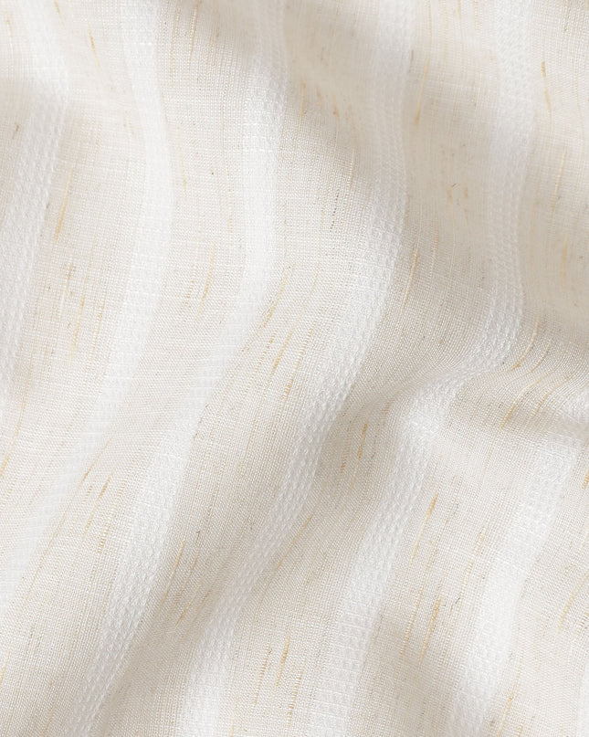 Ivory Cream Blended Linen Suiting Fabric 150cm