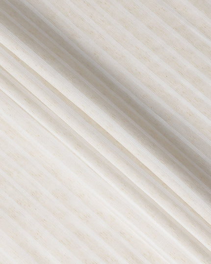 Ivory Cream Blended Linen Suiting Fabric 150cm