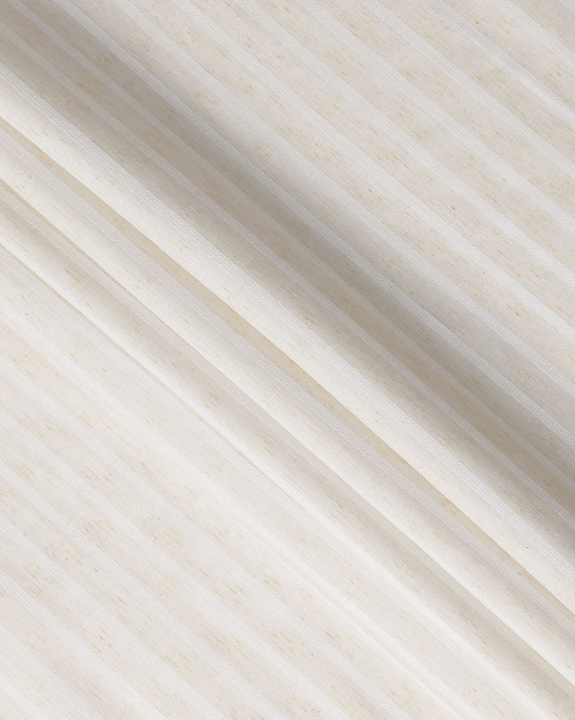 Ivory Cream Blended Linen Suiting Fabric 150cm