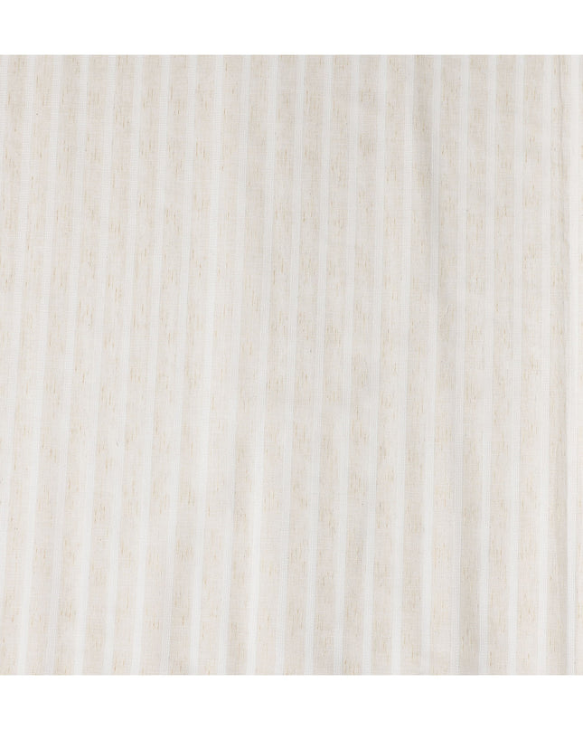 Ivory Cream Blended Linen Suiting Fabric 150cm