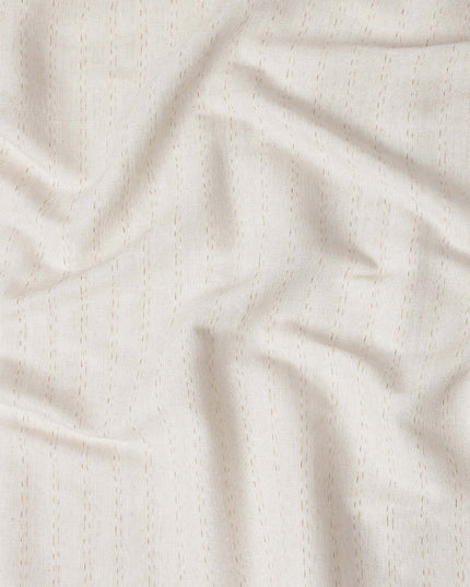 Oatmeal Cream Blended Linen Suiting Fabric 150cm