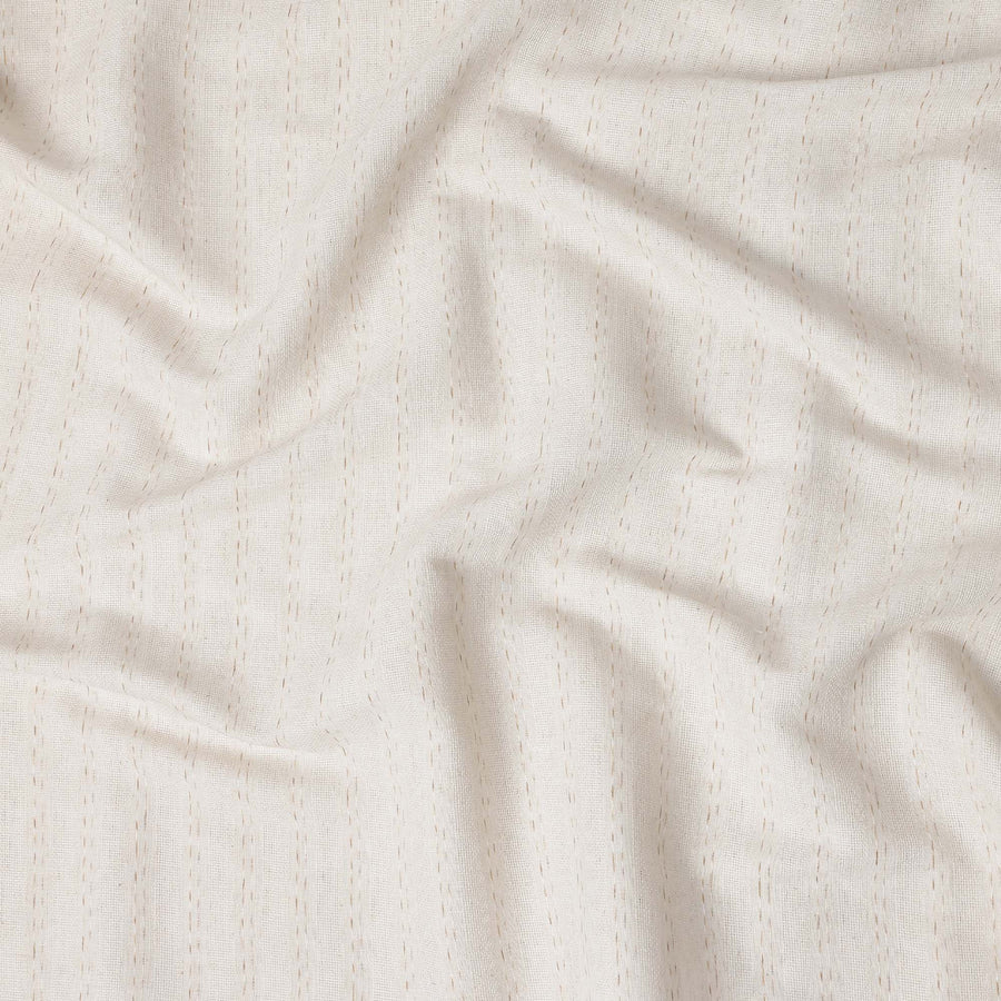 Oatmeal Cream Blended Linen Suiting Fabric 150cm