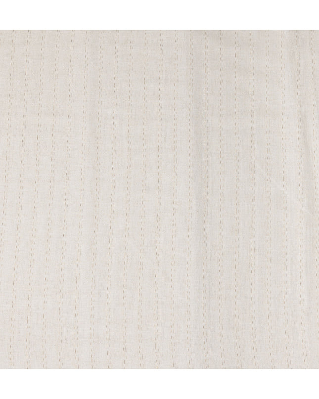 Oatmeal Cream Blended Linen Suiting Fabric 150cm