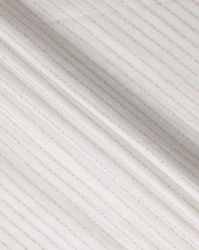 Ecru White Blended Linen Suiting Fabric 150cm