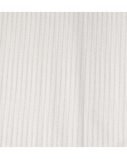 Ecru White Blended Linen Suiting Fabric 150cm