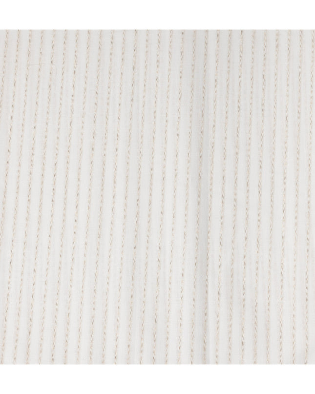 Ecru White Blended Linen Suiting Fabric 150cm