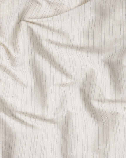 Pearl Ivory Blended Linen Suiting Fabric 150cm