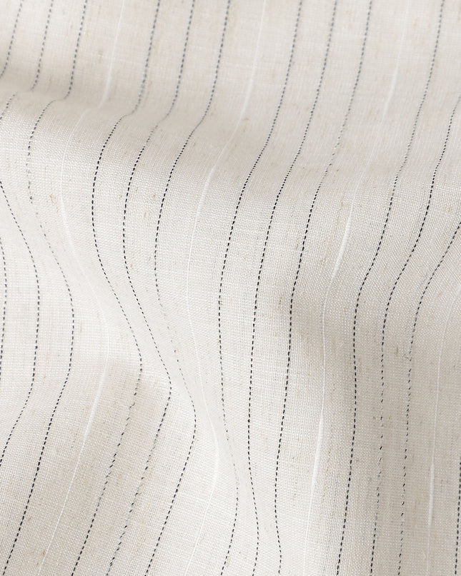 Pearl Ivory Blended Linen Suiting Fabric 150cm