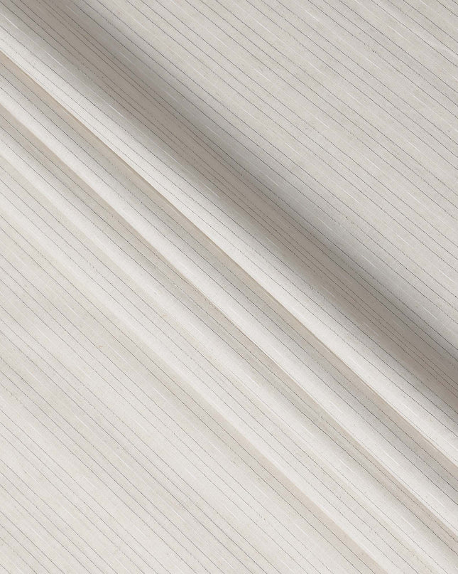 Pearl Ivory Blended Linen Suiting Fabric 150cm