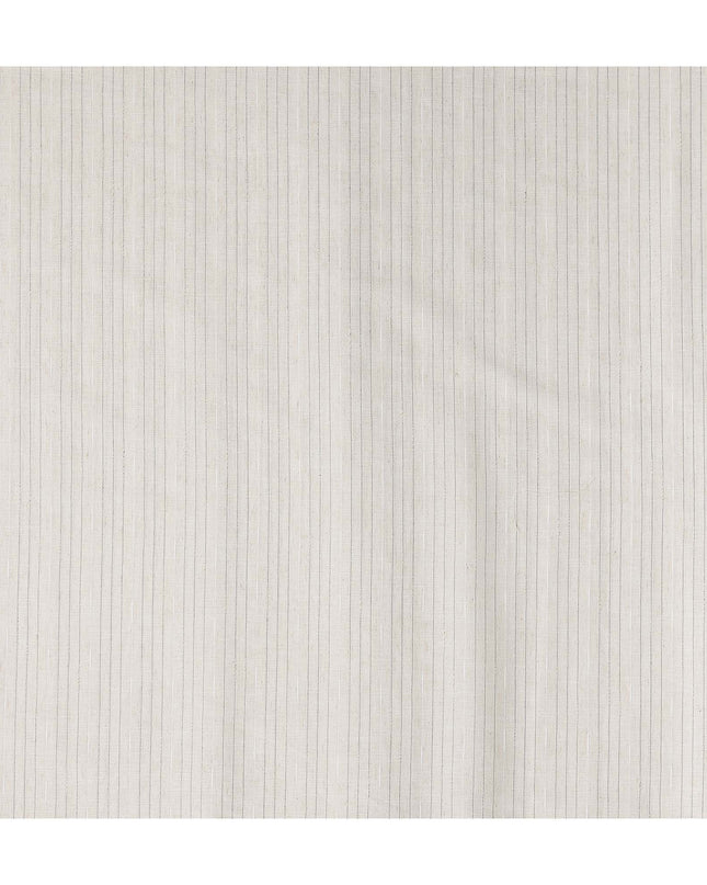 Pearl Ivory Blended Linen Suiting Fabric 150cm