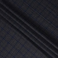 Midnight Navy Black Blended Italian Wool Jacketing Fabric 15