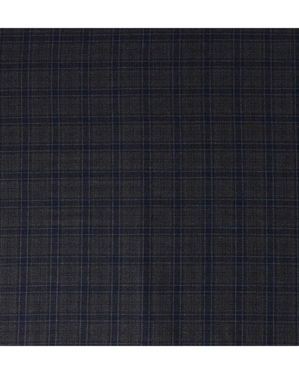 Midnight Navy Black Blended Italian Wool Jacketing Fabric 15