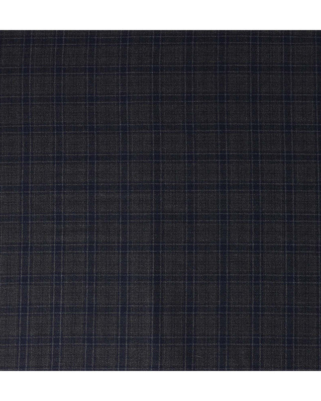 Midnight Navy Black Blended Italian Wool Jacketing Fabric 15