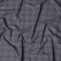 Charcoal Check Grey Blended English Wool & Silk Jacketing Sc