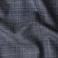 Charcoal Check Grey Blended English Wool & Silk Jacketing Sc