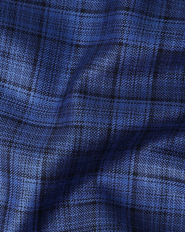 Royal Blue Blended English Wool & Silk Jacketing Scabal Fabr