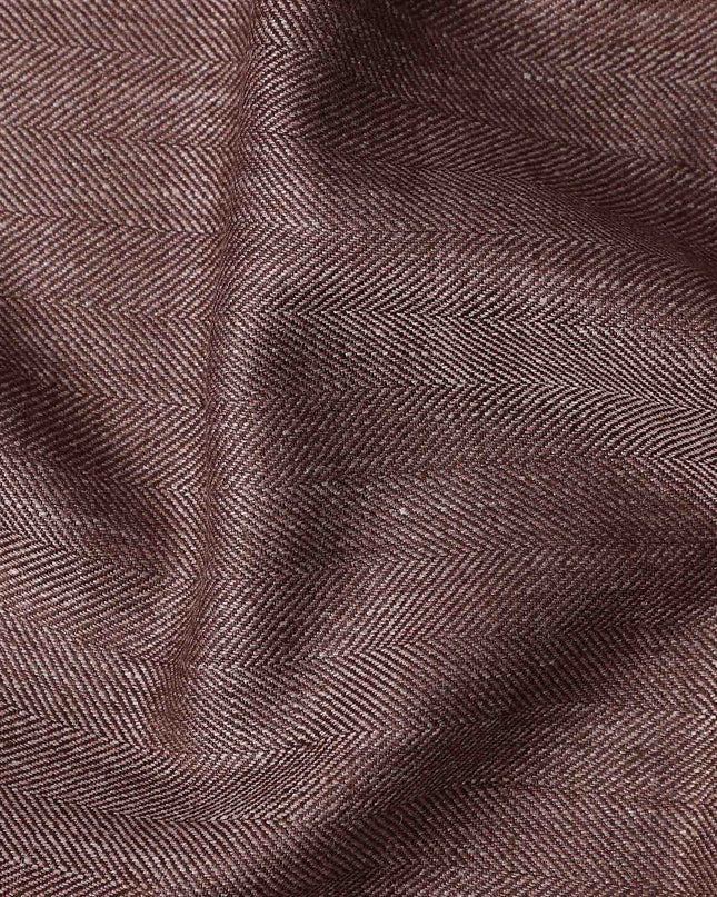 Chestnut Mahogany Brown Blended Italian Wool Jacketing Fabri