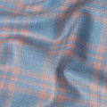 Dusty Blue Windowpane Blended English Wool & Silk Jacketing 