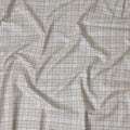 Oatmeal Grey Check Blended English Wool & Silk Jacketing Sca