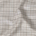 Oatmeal Grey Check Blended English Wool & Silk Jacketing Sca