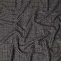 Charcoal Grey Plaid Blended Italian Wool Jacketing Fabric 15