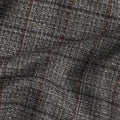 Charcoal Grey Plaid Blended Italian Wool Jacketing Fabric 15