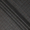 Charcoal Grey Plaid Blended Italian Wool Jacketing Fabric 15