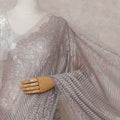 Dusty Rose Pink French Chantilly Lace Saree 110cm