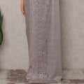 Dusty Rose Pink French Chantilly Lace Saree 110cm