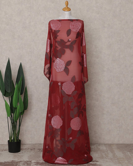 Deep Maroon Red Dirac Fabric - D31656