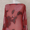 Deep Maroon Red Dirac Fabric - D31656
