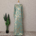 Aqua Teal Green Dirac Fabric - D31659