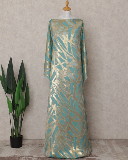 Aqua Teal Green Dirac Fabric - D31659