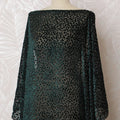 Elegant Teal green Velvet Dirac - Pure Silk Chiffon Elegance, 140cm Wide X 3.5 Mtrs Piece-D18922 Regal Fabrics