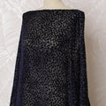 Midnight Blue Velvet Dirac Fabric - Luxe Silk Chiffon Dots, 140cm Wide X 3.5 Mtrs Piece-D18924 Regal Fabrics