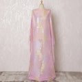 Soft Pink Silk Chiffon Dirac with Golden Lurex Accents, 140cm Wide X 3.5 Mtrs piece-D18930 Regal Fabrics
