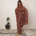 Rich Burgundy Traditional Sudanese Premium Swiss Cotton Voile Embroidery Thobe Fabric, 4.5 Meters, 140 cm Width-D20384 Regal Fabrics
