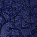 Royal Blue Swiss Cotton Voile Sudanese Thobe Fabric with Embroidered Leaf Pattern, 4.5 MetersX140 Cms-D21374