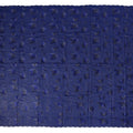 Royal Blue Swiss Cotton Voile Sudanese Thobe Fabric with Embroidered Leaf Pattern, 4.5 MetersX140 Cms-D21374