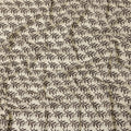 Cream Swiss Cotton Voile Sudanese Thobe Fabric with Brown Leaf Embroidery, 4.5 MetersX140 Cms-D21383 Regal Fabrics