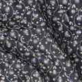 Black Bouquet Swiss Cotton Voile Thobe 4.5m
