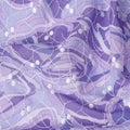 Purple Abstract Swiss Cotton Voile Thobe 4.5m