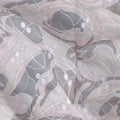 Grey Abstract Swiss Cotton Voile Thobe 4.5m