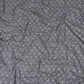 Charcoal Grey Geometric Swiss Voile Thobe 4.5m