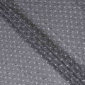 Charcoal Grey Geometric Swiss Voile Thobe 4.5m