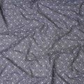 Navy Blue Dot Swiss Cotton Voile Thobe 4.5m