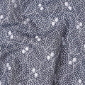 Navy Blue Dot Swiss Cotton Voile Thobe 4.5m