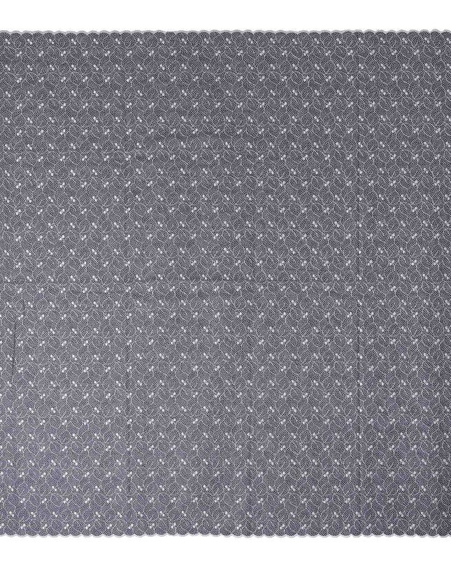 Navy Blue Dot Swiss Cotton Voile Thobe 4.5m