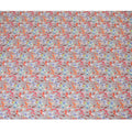 Soft Gray Synthetic Chiffon Fabric with Vibrant Multicolor Floral Print, 140 cm Wide-D19121