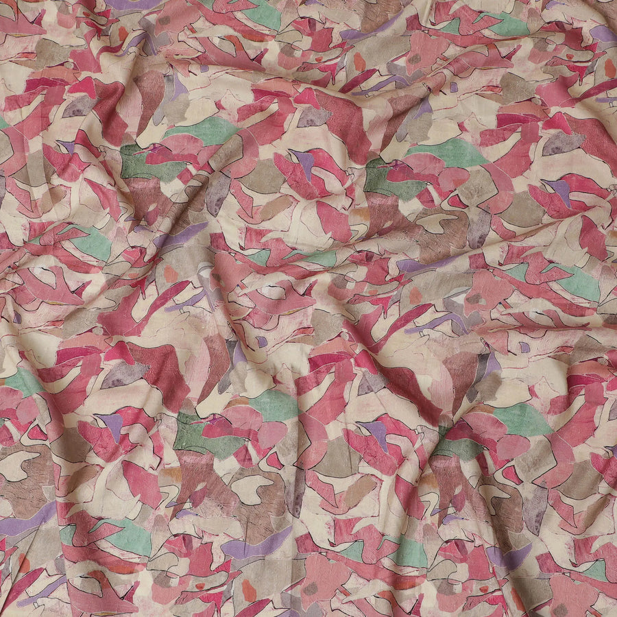 Elegant Multicolor Abstract Viscose Fabric - 110 cm Wide-D19403 Regal Fabrics